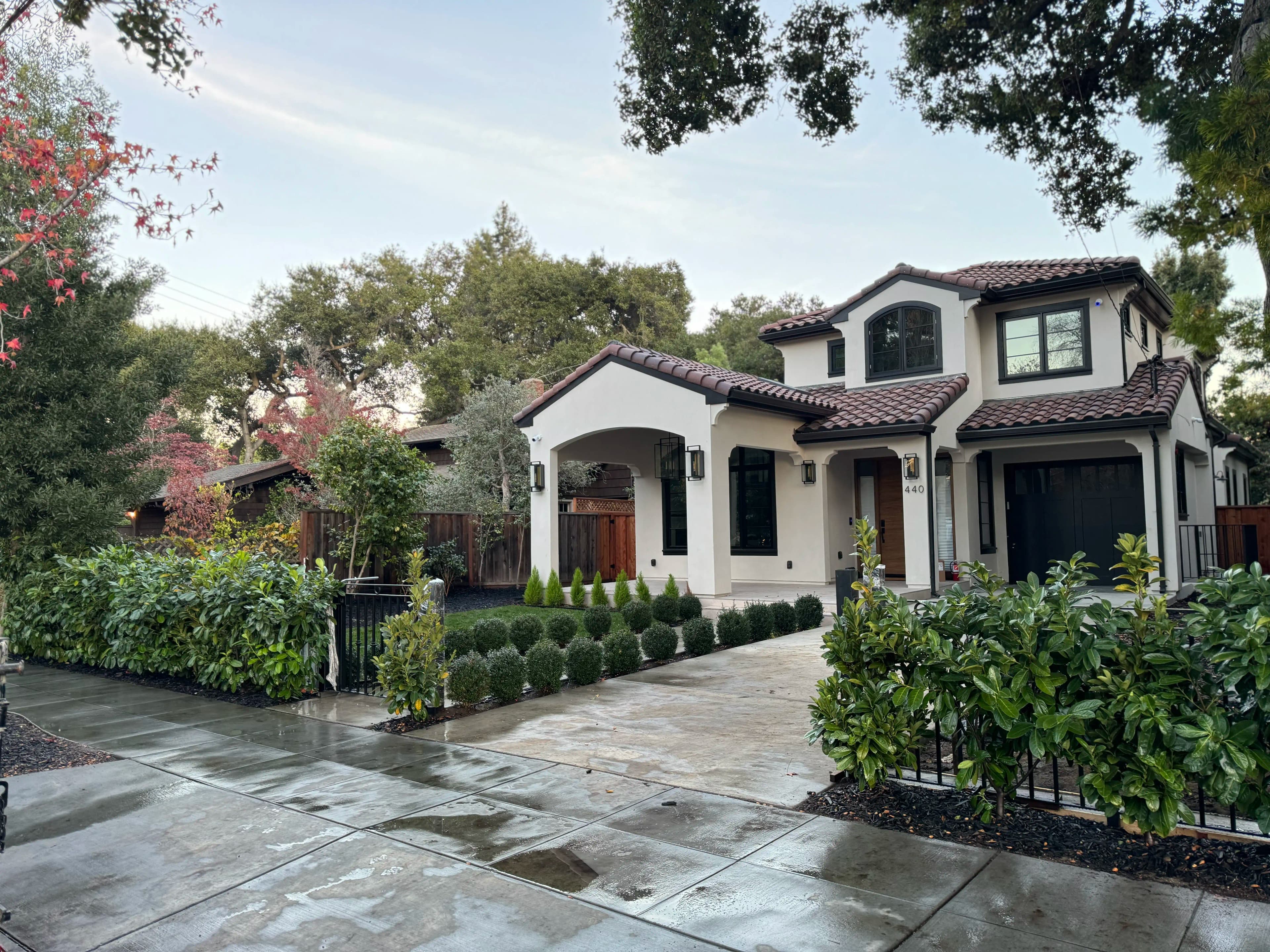 Custom landscape design and hardscaping project in Los Altos, California